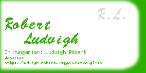 robert ludvigh business card